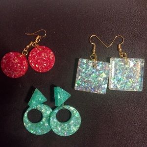 Vintage new dangle geometric hoop triangle earring